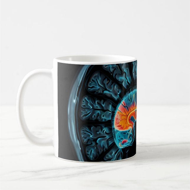 MRT-Gehirnuntersuchung Kaffeetasse (Links)