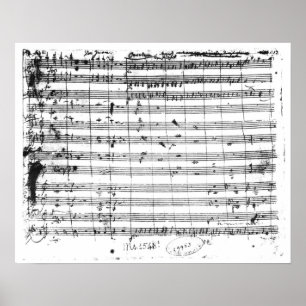 Ms.1548 Ouverture der Oper 'Don Giovanni Poster