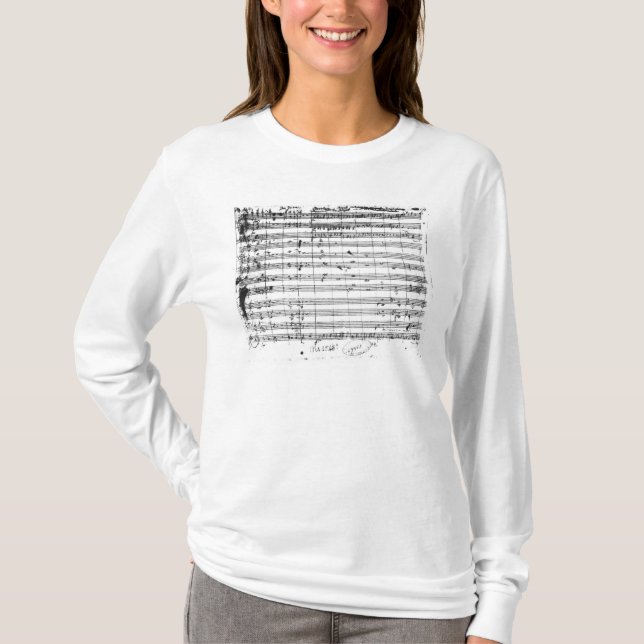 Ms.1548 Ouverture der Oper 'Don Giovanni T-Shirt (Vorderseite)