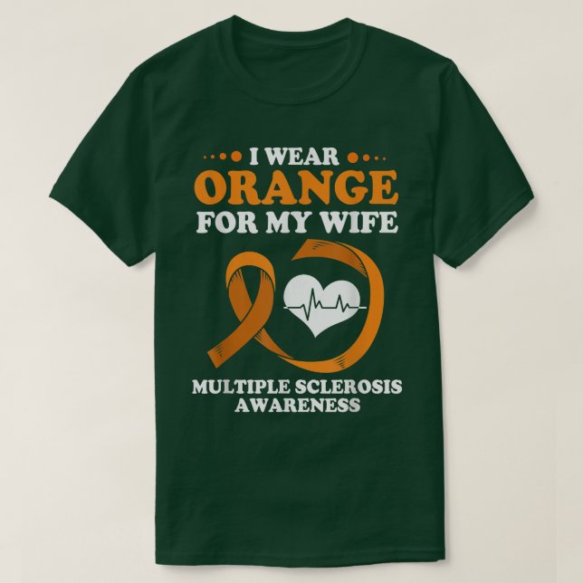 MS Awareness Husband Ich trage Orange für meine Eh T-Shirt (Design vorne)