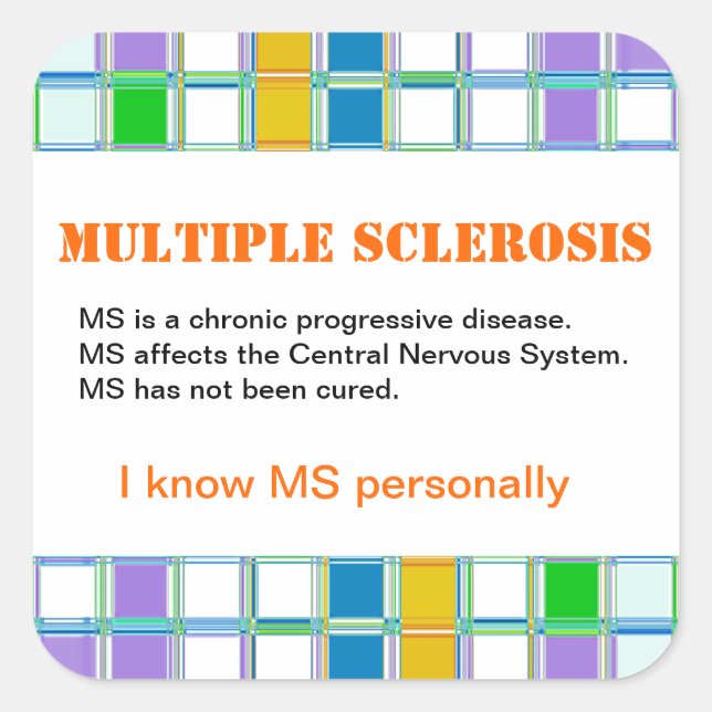 MS Awareness Stickers for Multiple Sklerose (Vorderseite)