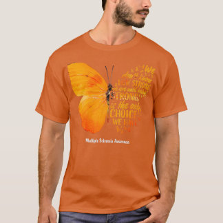 MS Butterfly Orange Ribbon Multiple Scleros T-Shirt