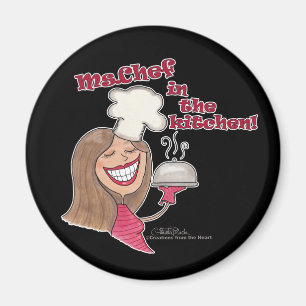 Ms.Chef in der Küche Magnet
