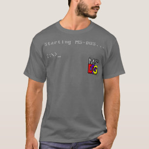MS DOS-Eingabeaufforderung Retro-Computer-Nerd-Nos T-Shirt