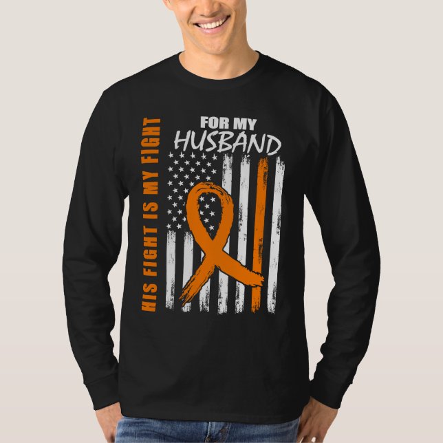 MS Family Fight Husband Multiple Sclerosis America T-Shirt (Vorderseite)