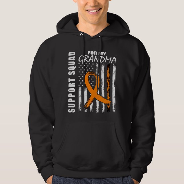 MS Grandma Multiple Sclerosis Awareness US Flag Fa Hoodie (Vorderseite)