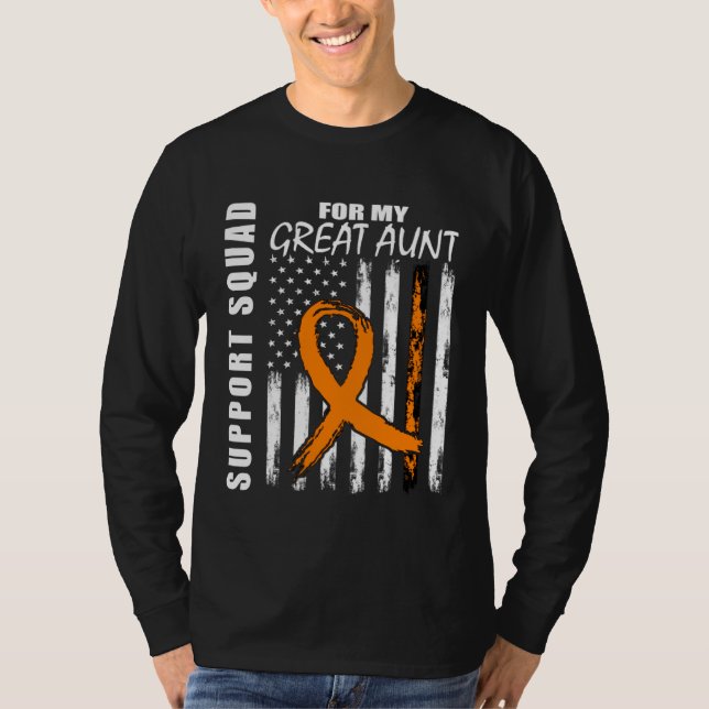 MS Great Aunt Multiple Sclerosis Awareness Flag Fa T-Shirt (Vorderseite)