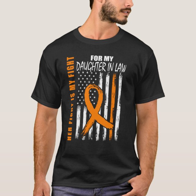MS Her Fight Daughter In Law Multiple Sclerosis Fl T-Shirt (Vorderseite)