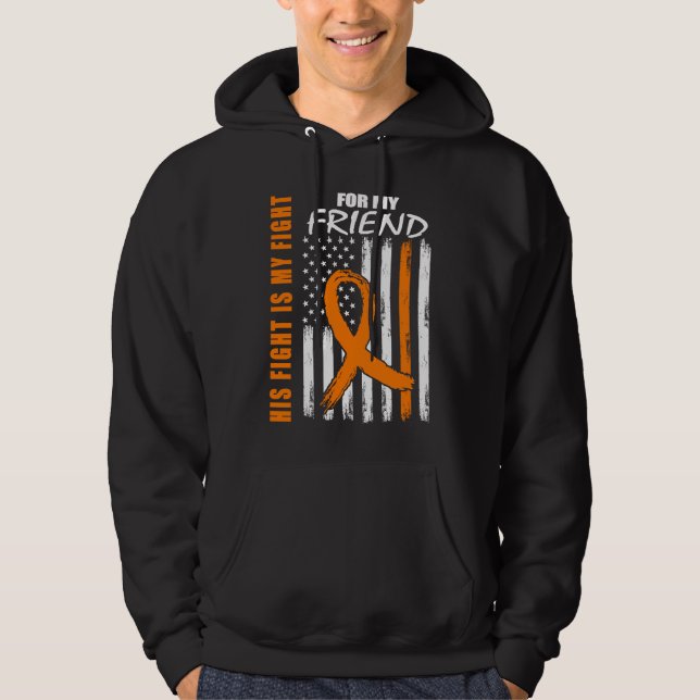 MS His Fight Is My Fight Friend Multiple Sclerosis Hoodie (Vorderseite)