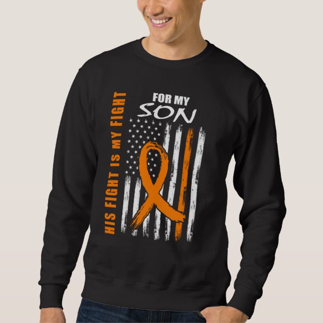 MS His Fight Is My Fight Son Multiple Sclerosis Fl Sweatshirt (Vorderseite)