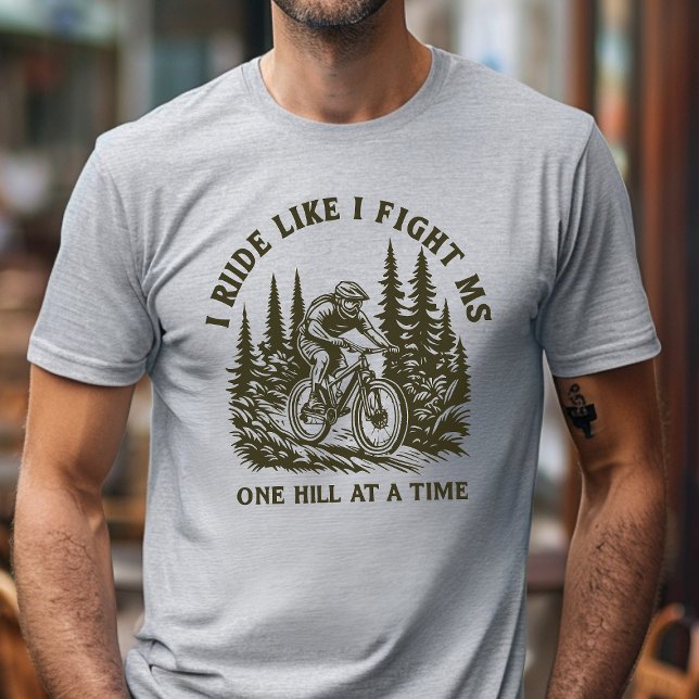 MS-Kriegerin, Mountainbiker, Sporenorange-Band, T-Shirt (Von Creator hochgeladen)