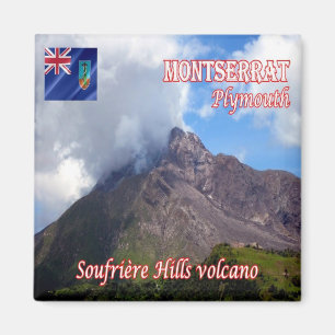 MS - Montserrat - Plymouth-Soufriere Hills Vulkan Magnet