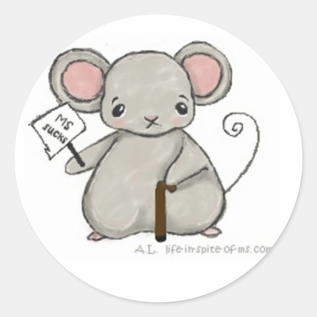 MS MouSe - MS Ist zum Kotzen Aufkleber (Vorderseite)