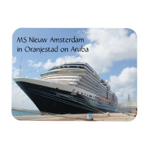 MS Nieuw Amsterdam Cruise Ship on Aruba Karibik Magnet