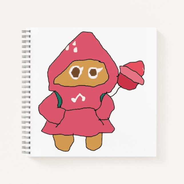 Ms Paint Cookie Run Erdbeerkeks Notizbuch (Vorderseite)