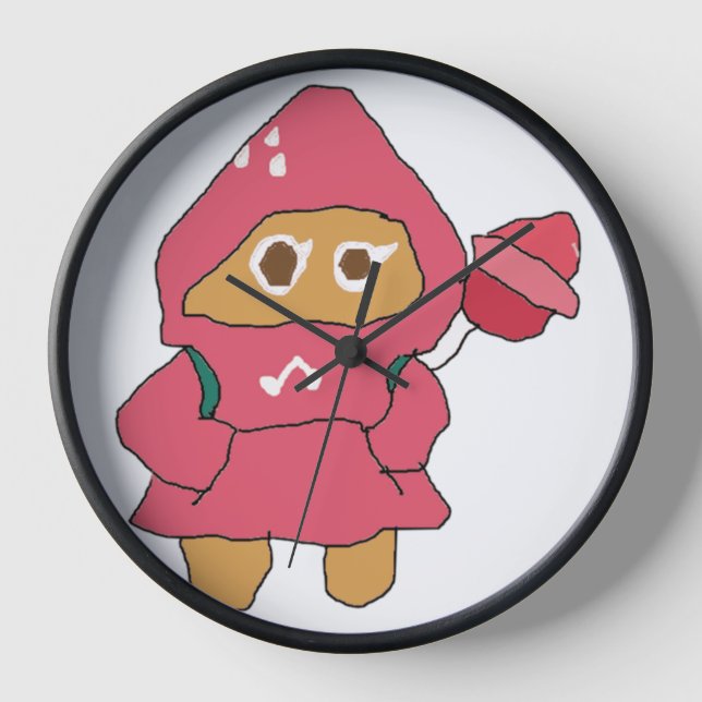Ms Paint Cookie Run Erdbeerkeks Uhr (Vorderseite)