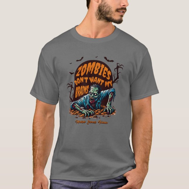 MS Shirt, Sarcastic Zombie T - Shirt, Löffelgesche T-Shirt (Vorderseite)
