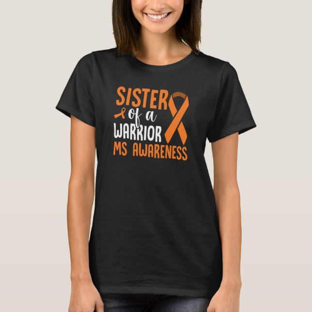 MS Warrior Multiple Sclerosis Awareness Brother Of T-Shirt (Vorderseite)