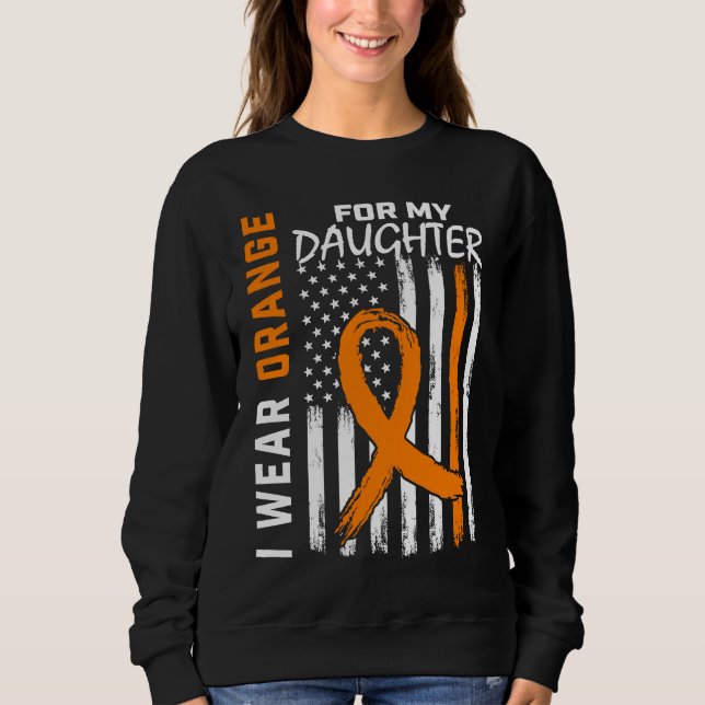 MS Wear Orange Daughter Multiple Sclerosis Awarene Sweatshirt (Vorderseite)