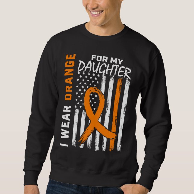 MS Wear Orange Daughter Multiple Sclerosis Awarene Sweatshirt (Vorderseite)