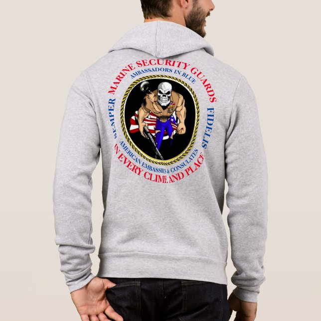 MSG-BOTSCHAFTER VON BLAUE HOODIE (Rückseite)