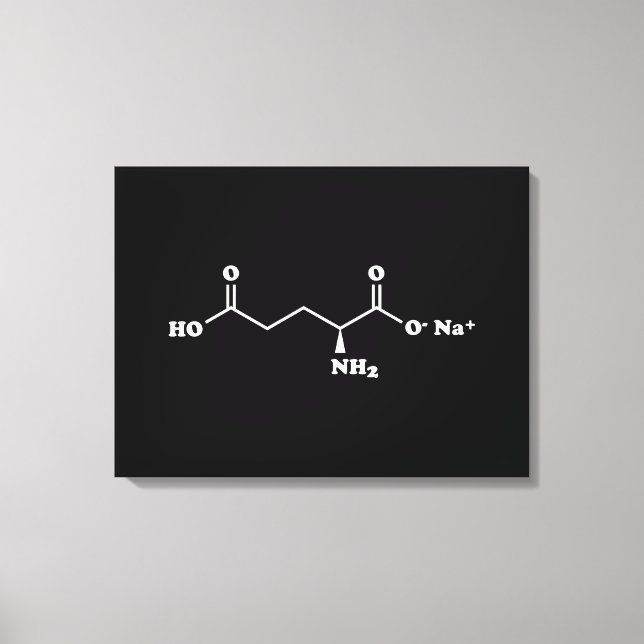 MSG MonoNatrium Glutamate Molecule Chemische Forme Leinwanddruck (Vorderseite)