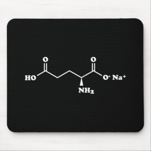 MSG MonoNatrium Glutamate Molecule Chemische Forme Mousepad