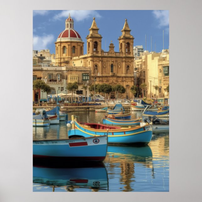 Msida Malta Travel Poster (Vorne)