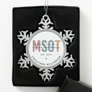 MSOT-Master für Berufstherapie Schneeflocken Zinn-Ornament