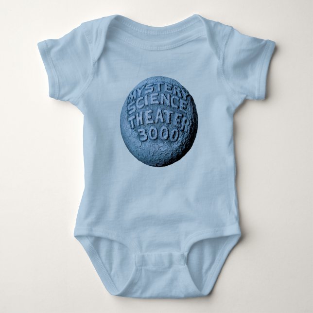 MST3K Mond-Bodysuit (Baby-Blau) Baby Strampler (Vorderseite)