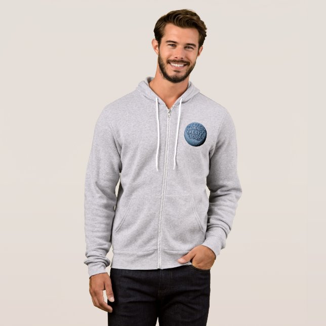 MST3K Moon Zip Hoodie (Athletische Heide) (Vorne ganz)
