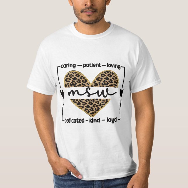 MSW Appreciation Social Worker Graduation Master's T-Shirt (Vorderseite)
