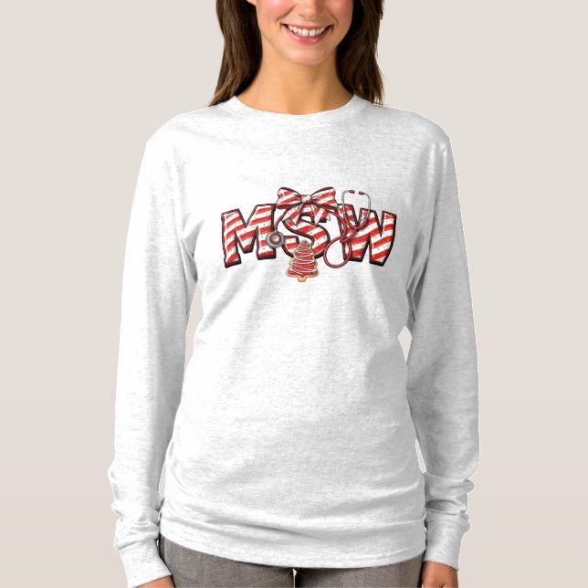 MSW Christmas – Master of Social Work Holiday T-Shirt (Vorderseite)