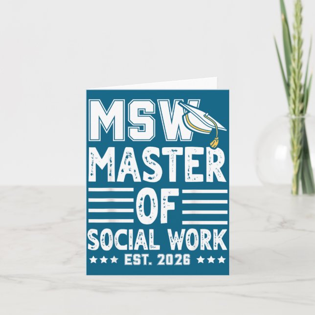 MSW Est Master Sozialarbeit Karte (Vorderseite)