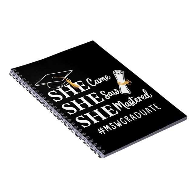 MSW Master-Abschluss Master of Social Work Absolve Notizblock (Rechte Seite)
