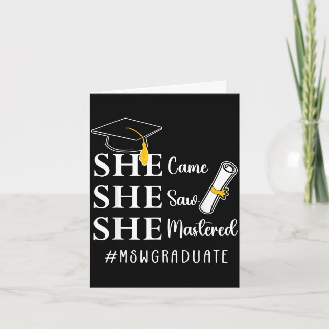 Msw Master-Abschluss Master of Social Work Karte (Vorderseite)