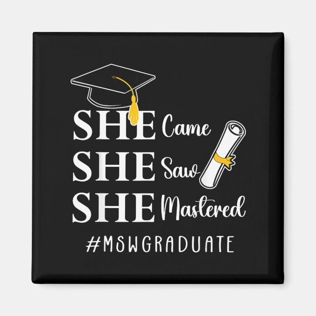 Msw Master-Abschluss Master of Social Work Magnet (Vorne)