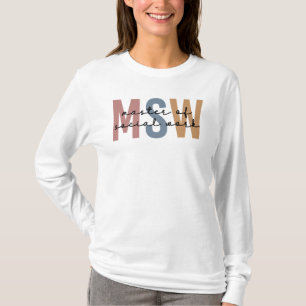 MSW Master of Social Work Retro Abschluss T-Shirt