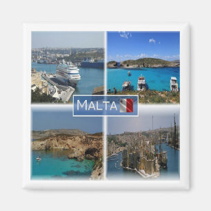 MT005 THE BLAUE LAGOON, Malta, Kühlschrankmagnet Magnet