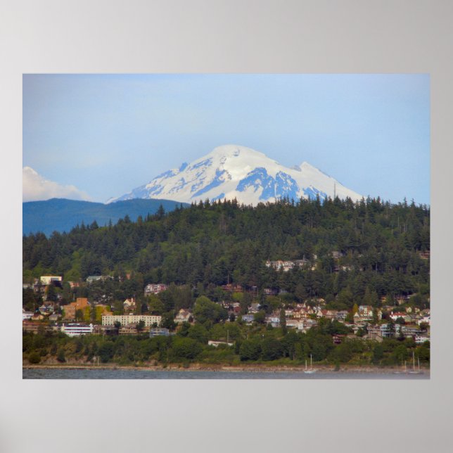 Mt Baker aus der Bucht Poster (Vorne)