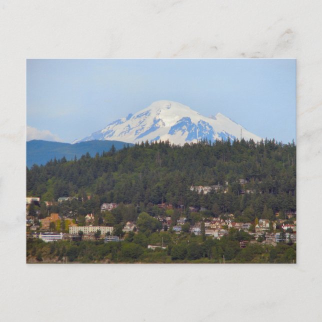 Mt Baker aus der Bucht Postkarte (Vorderseite)