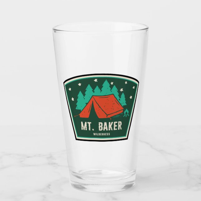 Mt. Baker Wilderness Washington Camping Glas (Vorderseite)