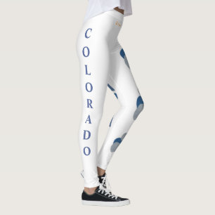 Mt. Colorado Staat Blume Blue Columbine Leggings
