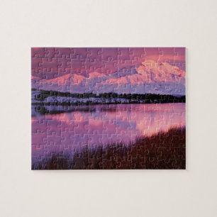 Mt. Denali bei Sonnenuntergang vom Reflection Pond Puzzle