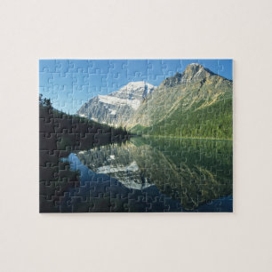 Mt Edith Cavell in Cavell Lake, Jasper National Puzzle