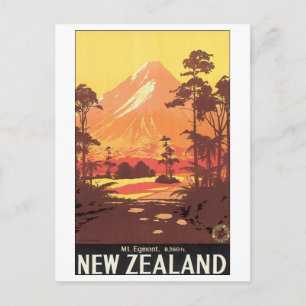 Mt Egmont Neuseeland Reiseposter Postkarte