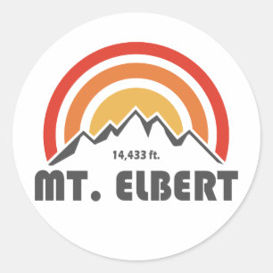 Mt. Elbert Runder Aufkleber