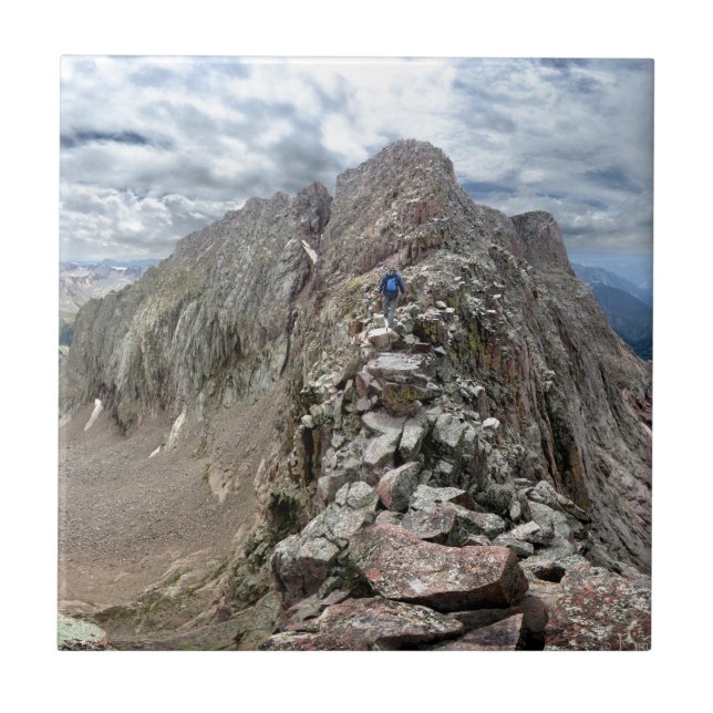 Mt Eolus Catwalk - Chicago Basin - Colorado Fliese (Vorderseite)