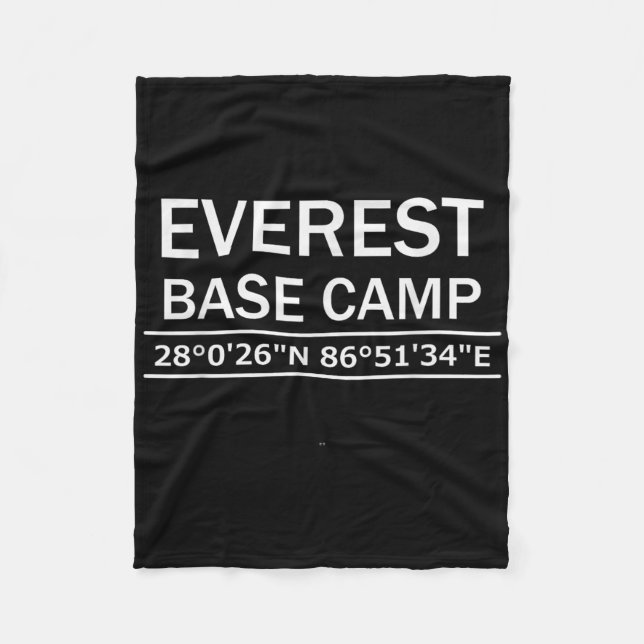Mt Everest Basislager Koordinaten  Fleecedecke (Vorderseite)