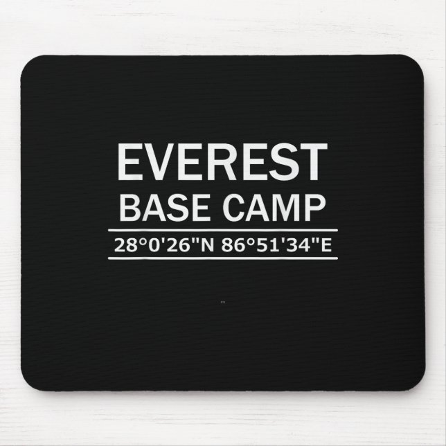 Mt Everest Basislager Koordinaten  Mousepad (Vorne)
